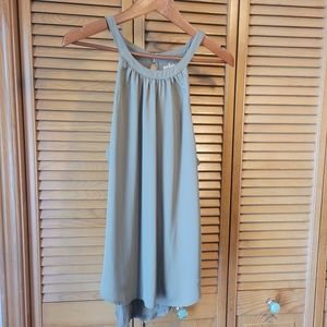 New York & Co. Light Green Tie Chiffon Cami
